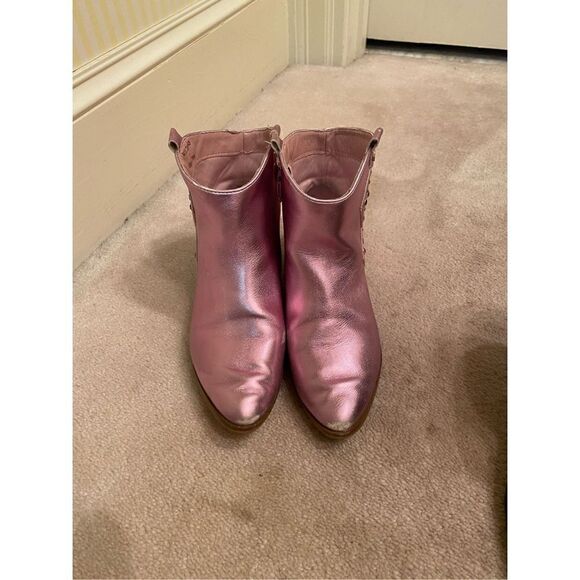 YOSI SAMRA Miss Dallas Embellished Cowboy Boot, Light Pink Metallic - Picture 6 of 7